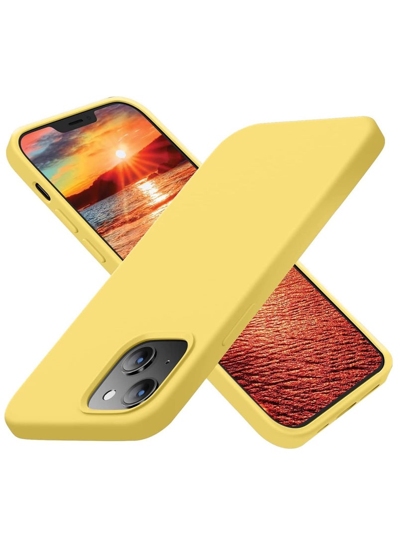 Generic - Protective Yellow cover for Apple iPhone 13, anti-fingerprint, anti-fall, anti-scratch, comfortable grip, shock-absorbing, anti-explosion hard back, ultra-thin case and full cover, compatible with iPhone 13, Yellow - Image 1