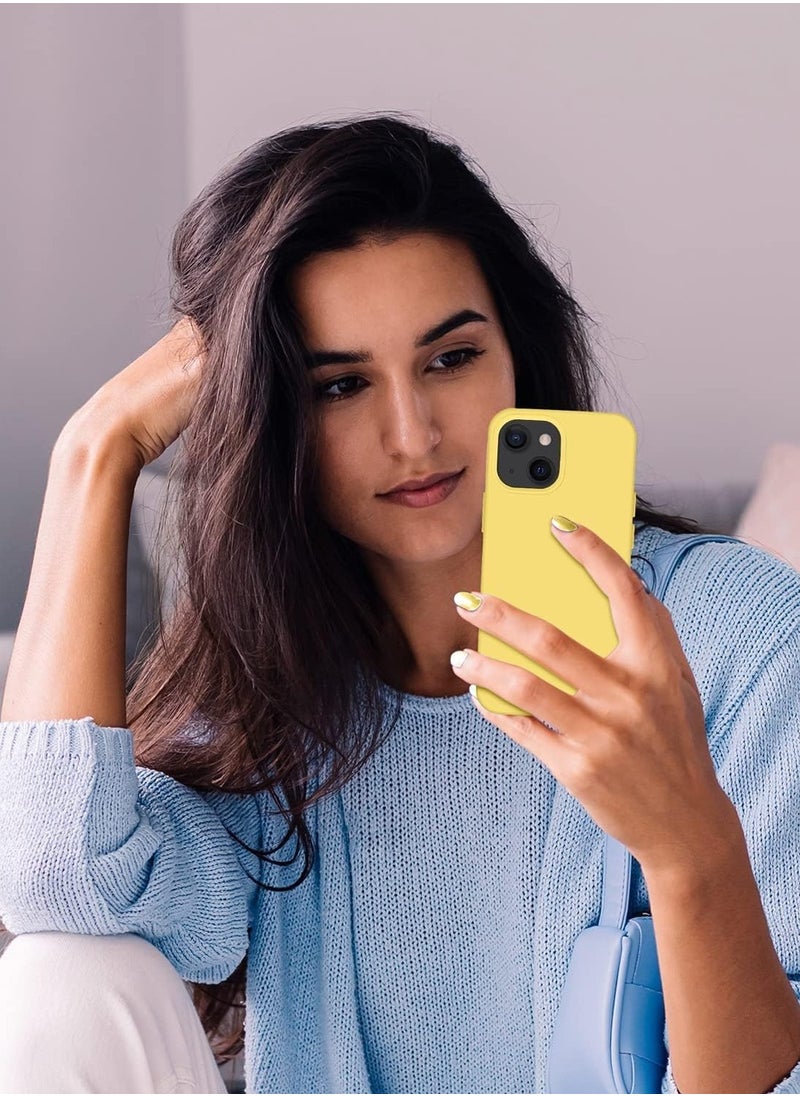 Generic - Protective Yellow cover for Apple iPhone 13, anti-fingerprint, anti-fall, anti-scratch, comfortable grip, shock-absorbing, anti-explosion hard back, ultra-thin case and full cover, compatible with iPhone 13, Yellow - Image 1