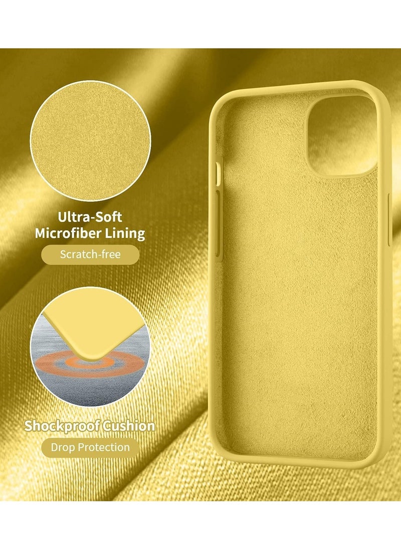 Generic - Protective Yellow cover for Apple iPhone 13, anti-fingerprint, anti-fall, anti-scratch, comfortable grip, shock-absorbing, anti-explosion hard back, ultra-thin case and full cover, compatible with iPhone 13, Yellow - Image 1