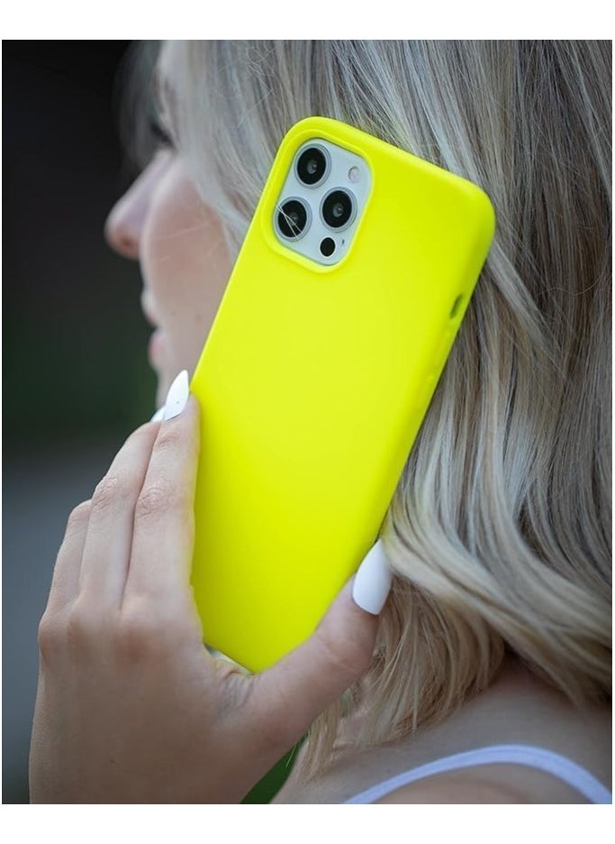 Generic - Protective Yellow cover for Apple iPhone 13, anti-fingerprint, anti-fall, anti-scratch, comfortable grip, shock-absorbing, anti-explosion hard back, ultra-thin case and full cover, compatible with iPhone 13, Yellow - Image 1