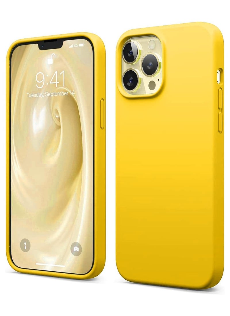 Generic - Protective Yellow cover for Apple iPhone 13, anti-fingerprint, anti-fall, anti-scratch, comfortable grip, shock-absorbing, anti-explosion hard back, ultra-thin case and full cover, compatible with iPhone 13, Yellow - Image 1