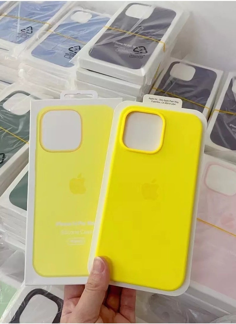 Generic - Protective Yellow cover for Apple iPhone 13, anti-fingerprint, anti-fall, anti-scratch, comfortable grip, shock-absorbing, anti-explosion hard back, ultra-thin case and full cover, compatible with iPhone 13, Yellow - Image 1