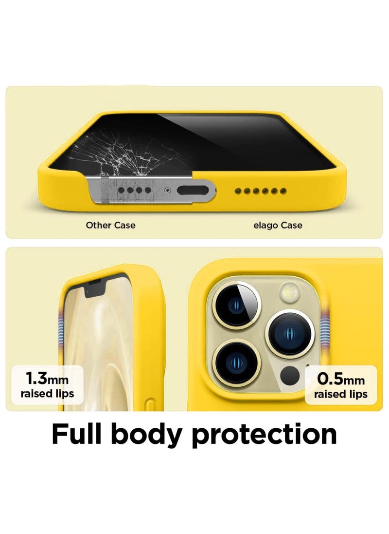 Generic - Protective Yellow cover for Apple iPhone 13, anti-fingerprint, anti-fall, anti-scratch, comfortable grip, shock-absorbing, anti-explosion hard back, ultra-thin case and full cover, compatible with iPhone 13, Yellow - Image 1