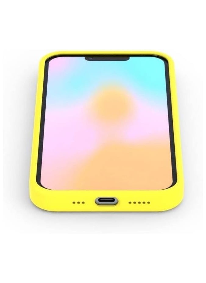 Generic - Protective Yellow cover for Apple iPhone 13, anti-fingerprint, anti-fall, anti-scratch, comfortable grip, shock-absorbing, anti-explosion hard back, ultra-thin case and full cover, compatible with iPhone 13, Yellow - Image 1