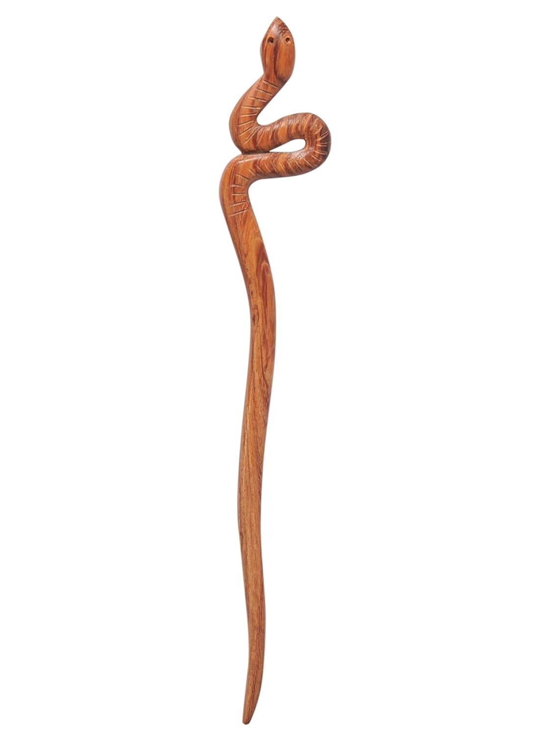 Marycrafts Mary Crafts Wooden Brown Snake Hair Pin Hair Stick Hair Fork Hair Accessory Handmade 69 