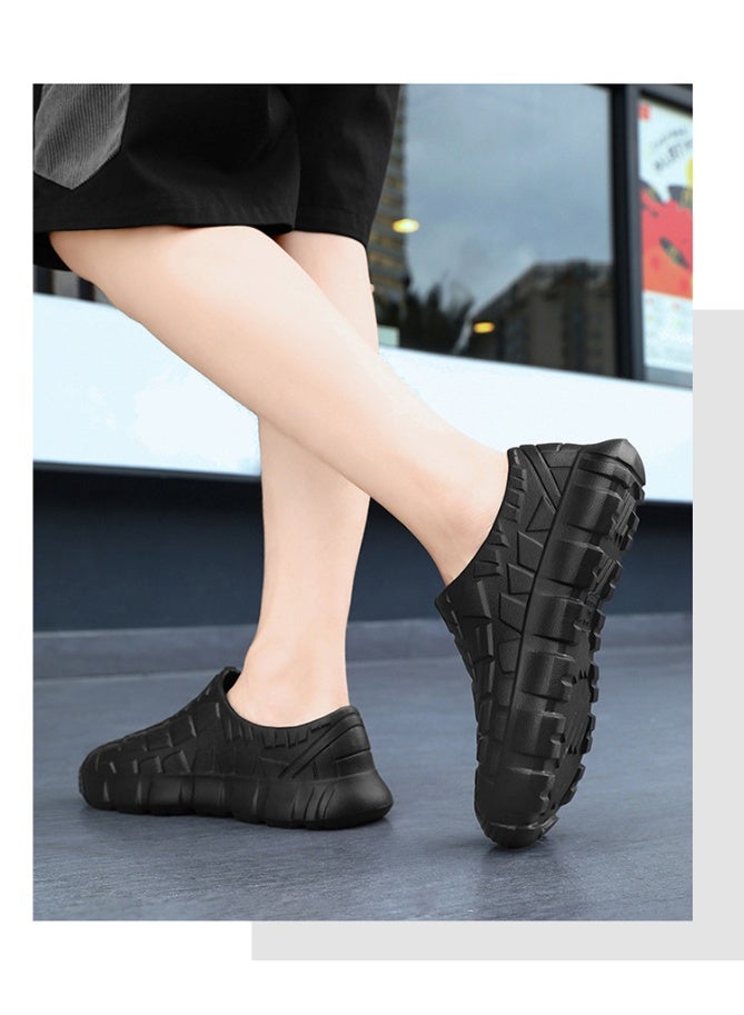 Unisex Adults Kitchen Safety Shoes Chef Shoes Non Slip Garden Work Shoes Lightweight Waterproof Restaurant Food Service Shoes, Black, - Image 5