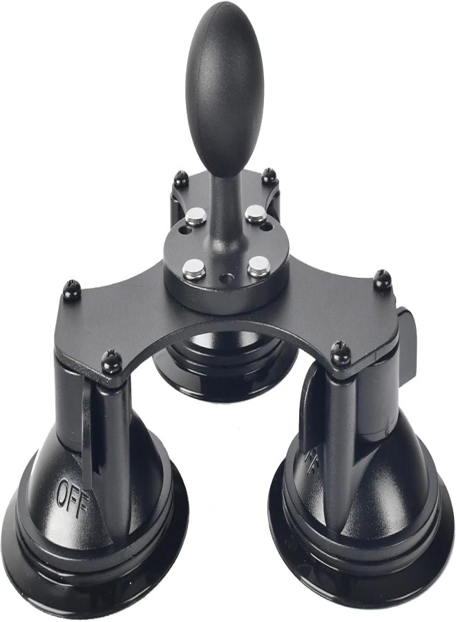 1.5 inch/38mm Ball Head Triple Suction Cup Base, Vacuum Suction Cup Base Car Action Camera Holder Car Windshield Powerful Double Suction Cup Triple Suction Cup - Image 1