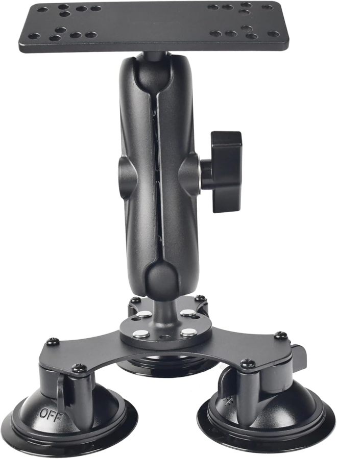 1.5 inch/38mm Ball Head Triple Suction Cup Base, Vacuum Suction Cup Base Car Action Camera Holder Car Windshield Powerful Double Suction Cup Triple Suction Cup - Image 4