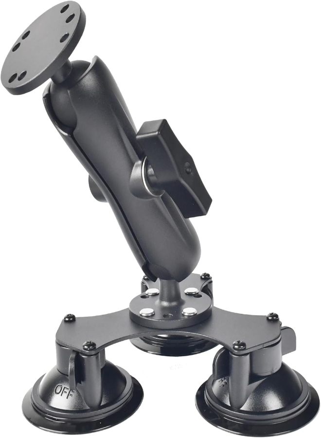 1.5 inch/38mm Ball Head Triple Suction Cup Base, Vacuum Suction Cup Base Car Action Camera Holder Car Windshield Powerful Double Suction Cup Triple Suction Cup - Image 5