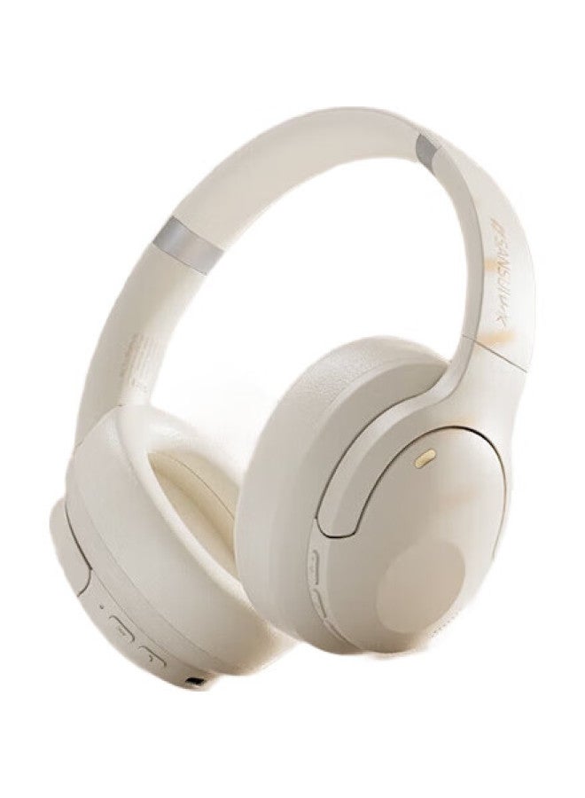 Sansui Td46 Active Noise Cancelling [Noise Reduction Top] Over-Ear Bluetooth Headphones With Deep Bass, Wireless Headset, Mobile Phone, Computer Headset, Wired Universal, White - Image 3