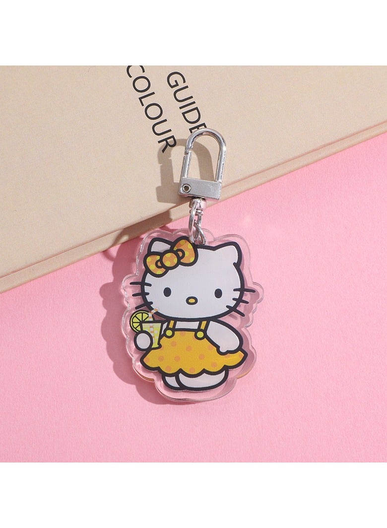 1-Piece Cartoon Hello Kitty Acrylic Keychain