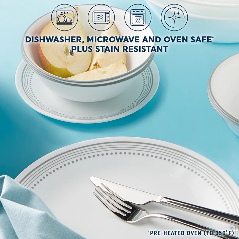 كوريل 18 قطعة طقم ادوات المائدة مقاوم للتقشر من كوريل  لخدمة 6 افراد رمادي ميستيك - Image 5