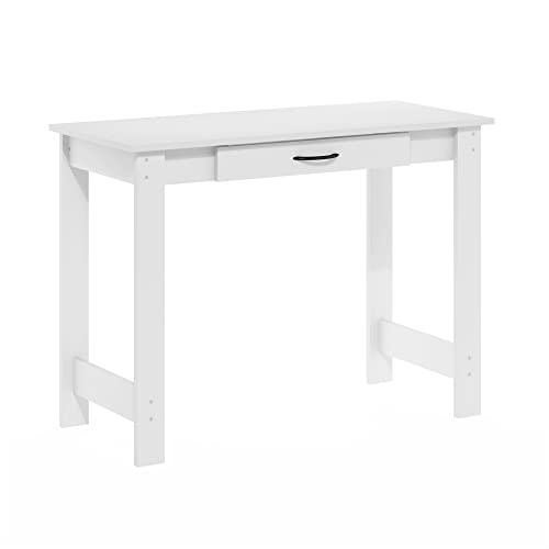 Furinno Jaya Writing Desk with Drawer White