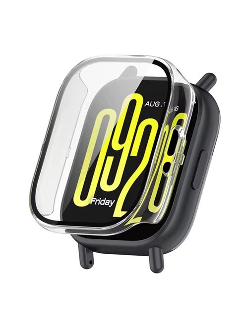 PC Case + Screen Protector For Xiaomi Redmi Watch 5 Active/Redmi Watch 5 Lite All-around Anti-scratch Frame Screen Protective Shell (Clear)