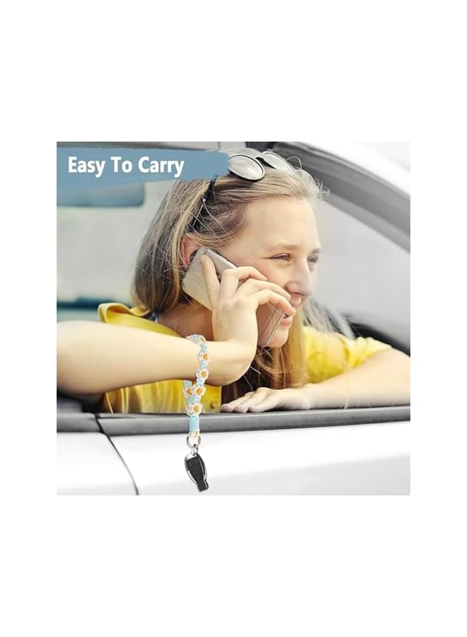 Green Tiger Bohemian Macrame Key Chain, Pocket Key Chain, Weave Exquisite Key Ring Holder, Car Keys Cute Macrame Key Chain, Bracelet Handmade Wrist Lanyard for Women (White, Blue, Yellow) - Image 3