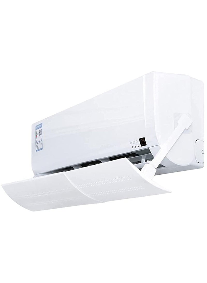 DubaiGallery Adjustable Air Conditioner Wind Deflector Anti Direct Blowing Baffle White - Image 2