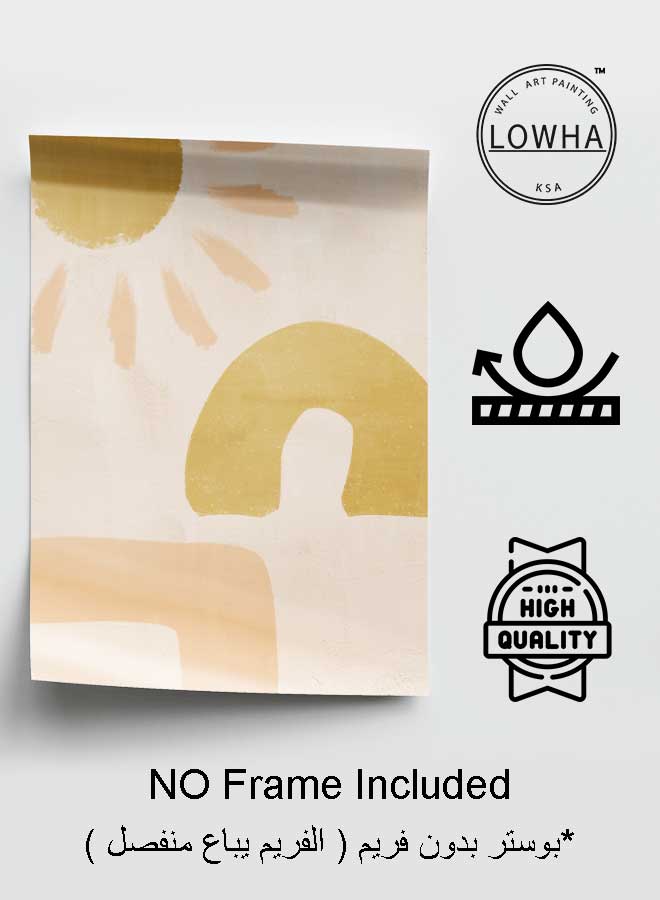 LOWHA Poster Painting Art With Four Separate Pieces Of Double-Sided Stickers Abstract Art For Home Bedroom Living Room And Office Decor - Image 3