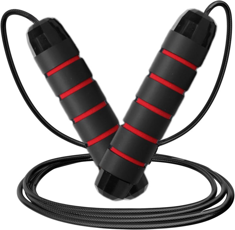 Limm Adjustable Jump Rope for Workout - All-Purpose Exercise Jump Rope Kids & Adults Love with Tangle-Free, Comfortable Foam Handles - Best Slimming, Cardio & Endurance Training - Image 1