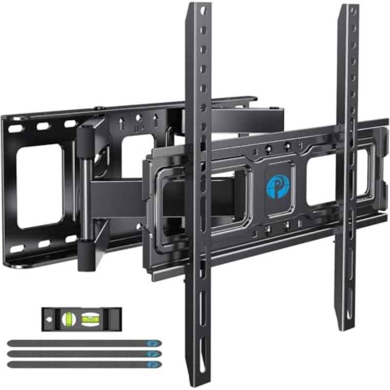 حامل حائط تلفزيون لمقاعد بوصة 26-74 مسطح ومنحنى، شاشات LED و LCD حتى 45 كجم، حامل تلفزيون بحركة كاملة، حامل مفصلي، متحرك، قابل للسحب، مائل، مستوي، بحد أقصى VESA 400x400مم، PIMFK1 - Image 1