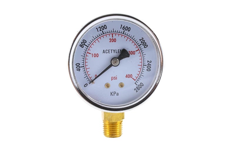 Sa - High Pressure Gauge for Acetylene Regulator 0-400 psi - 2.5 inches - Image 1