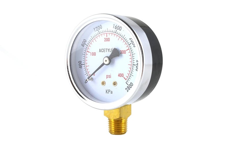 Sa - High Pressure Gauge for Acetylene Regulator 0-400 psi - 2.5 inches - Image 2