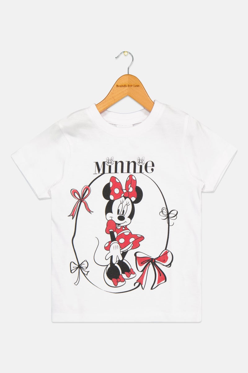Disney Toddlers Girl Graphic Mickey And Friends Short Sleeve Top, White - Image 2