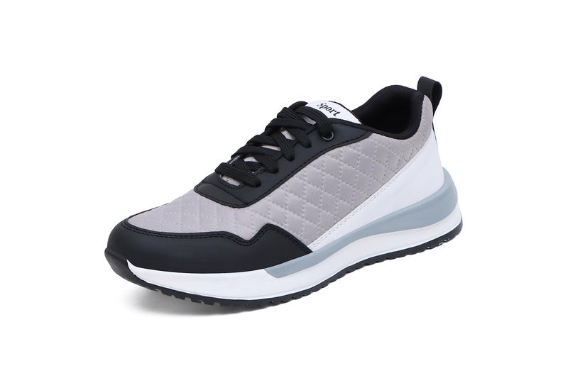 Pisces Grey Mesh Sneakers for Men- 9 UK - Image 1