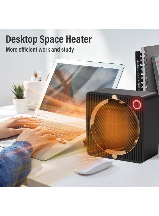 أوريون ماكس مدفأة مروحة صغيرة PTC بقوة 500 وات، محمولة وصغيرة الحجم، حماية من الحرارة الزائدة والانقلاب، هواء دافئ بسرعة واحدة، هيكل ABS، مثالية للمنزل والمكتب وغرفة النوم - Image 2
