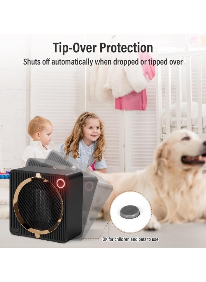 أوريون ماكس مدفأة مروحة صغيرة PTC بقوة 500 وات، محمولة وصغيرة الحجم، حماية من الحرارة الزائدة والانقلاب، هواء دافئ بسرعة واحدة، هيكل ABS، مثالية للمنزل والمكتب وغرفة النوم - Image 3
