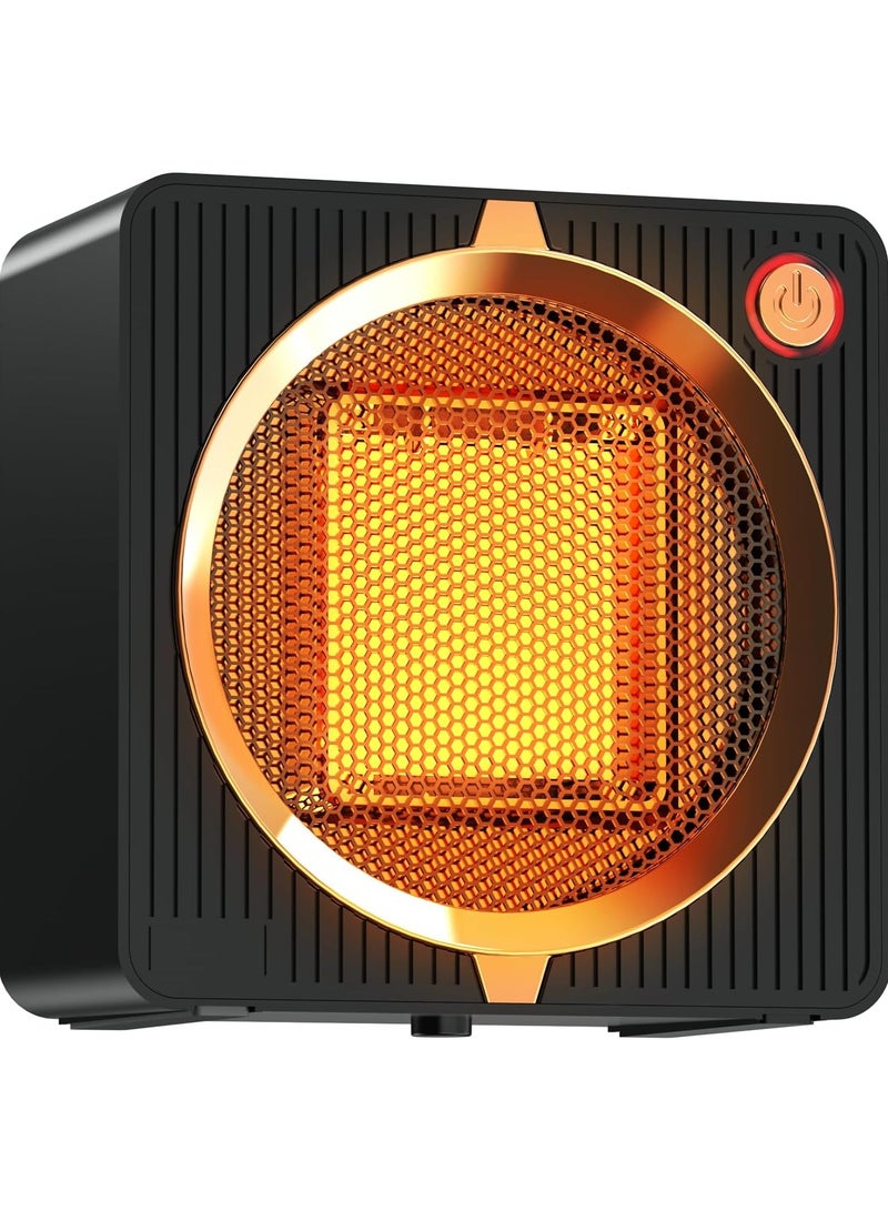 أوريون ماكس مدفأة مروحة صغيرة PTC بقوة 500 وات، محمولة وصغيرة الحجم، حماية من الحرارة الزائدة والانقلاب، هواء دافئ بسرعة واحدة، هيكل ABS، مثالية للمنزل والمكتب وغرفة النوم - Image 1