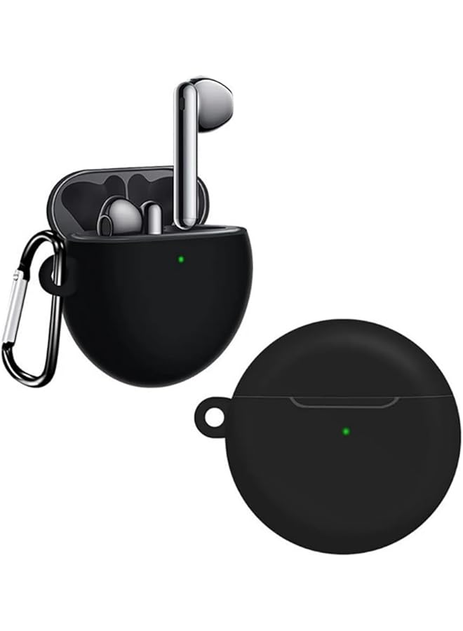 حافظة سيليكون لسماعات هواوي فري بودز 4E اللاسلكية بتقنية البلوتوث مع غطاء حماية واقٍ وغطاء شحن