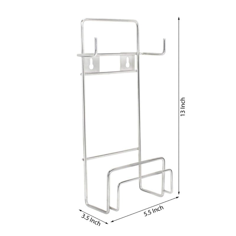 NH10 DESIGNS NH10 DESIGNS Stainless Steel Chakla Belan Holder for Kitchen Space Saving and Organized Roti Rolling Board and Pin Holder NHSP  - Image 5