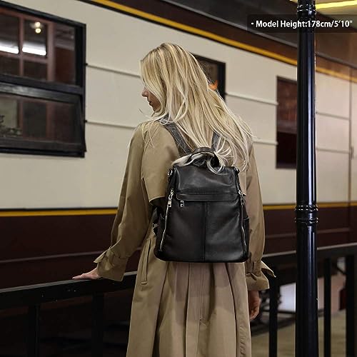 Kattee Women's Anti-Theft Backpack Purse Genuine Leather Shoulder Bag Fashion Ladies Satchel Bags - Image 2