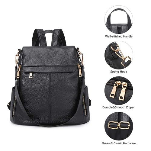 Kattee Women's Anti-Theft Backpack Purse Genuine Leather Shoulder Bag Fashion Ladies Satchel Bags - Image 4