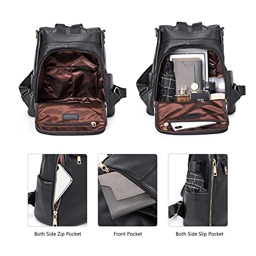 Kattee Women's Anti-Theft Backpack Purse Genuine Leather Shoulder Bag Fashion Ladies Satchel Bags - Image 3