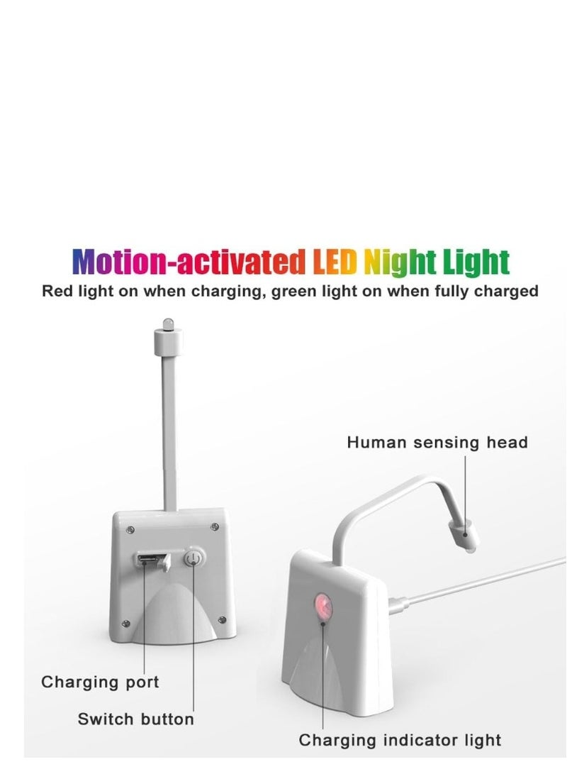 Y&D Toilet Light, 2PCS Toilet Night Lights Upgraded Model with Star Projector and Motion Sensor 16 Colors Changing,Toilet Bowl Seat LED Nightlight,Perfect Bathroom Accessory - Image 5