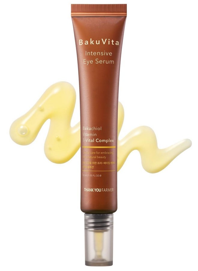 THANKYOU FARMER THANKYOU FARMER BakuVita Intensive Eye Serum - Retinol Alternative Bakuchiol, Vitamin C Eye Cream, Vitamin E, Korean Eye Cream for Fine Lines 1.05 Fl oz (30ml)  - Image 1