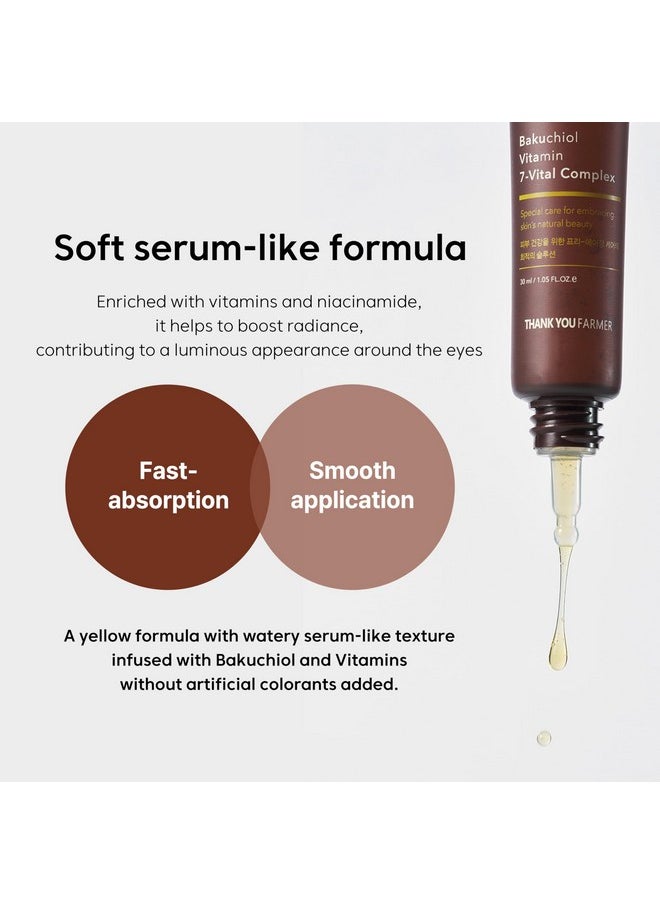 THANKYOU FARMER THANKYOU FARMER BakuVita Intensive Eye Serum - Retinol Alternative Bakuchiol, Vitamin C Eye Cream, Vitamin E, Korean Eye Cream for Fine Lines 1.05 Fl oz (30ml)  - Image 4