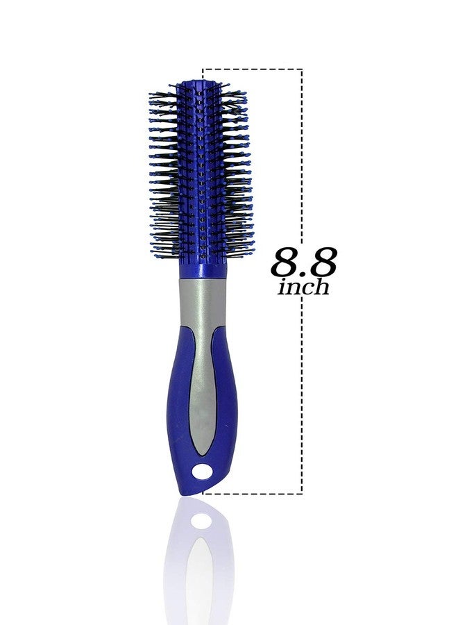 AASA Home and Saloon Use Round Shape Soft Bristles Hair Brush for Boys and Girls Dark Blue Pack of 1 (M1) - Image 3