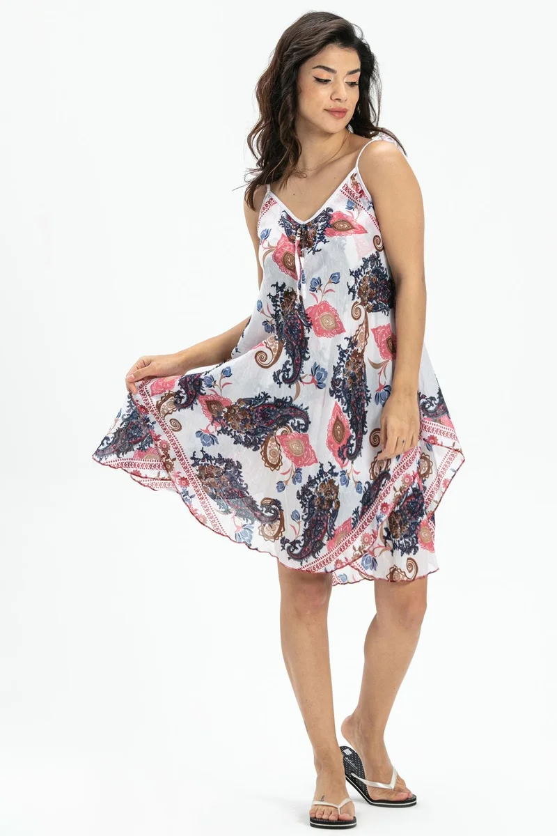Eliş Şile Bezi Paisley Print Sundress