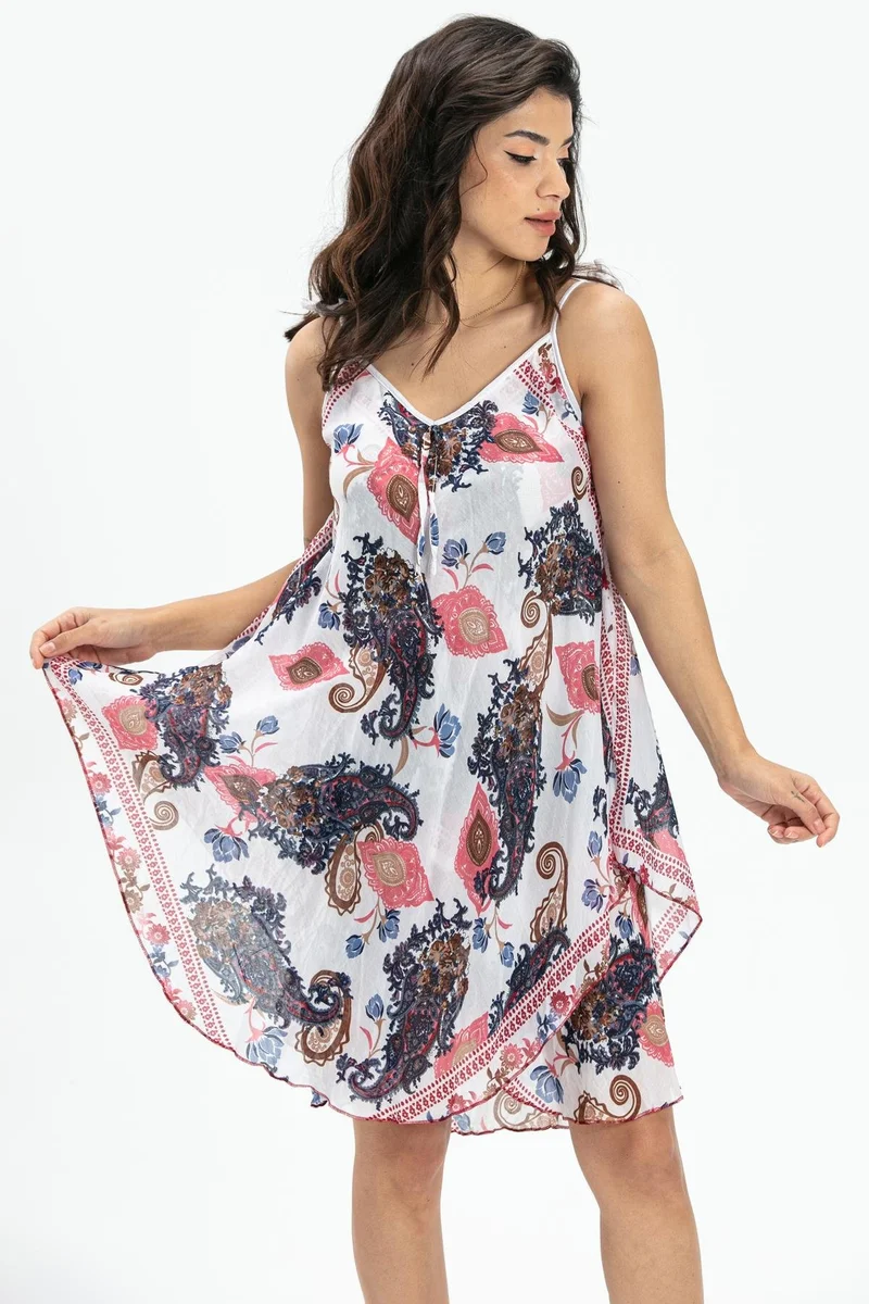 Eliş Şile Bezi Paisley Print Sundress