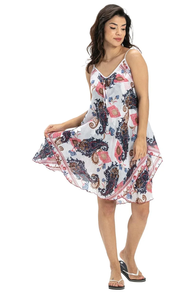 Eliş Şile Bezi Paisley Print Sundress