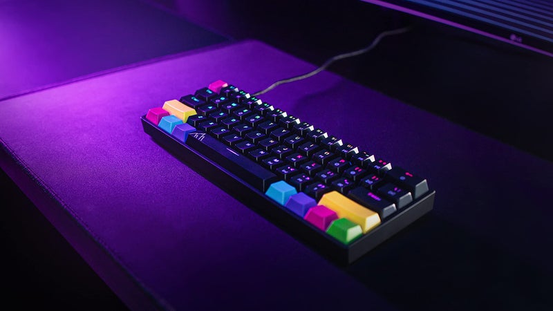ASCENY One - Hot-Swappable 60% Mechanical Keyboard with Extra Colorful Keycaps, RGB Lights, Spill Proof, Optical Switches (Gateron Blue) - Image 3
