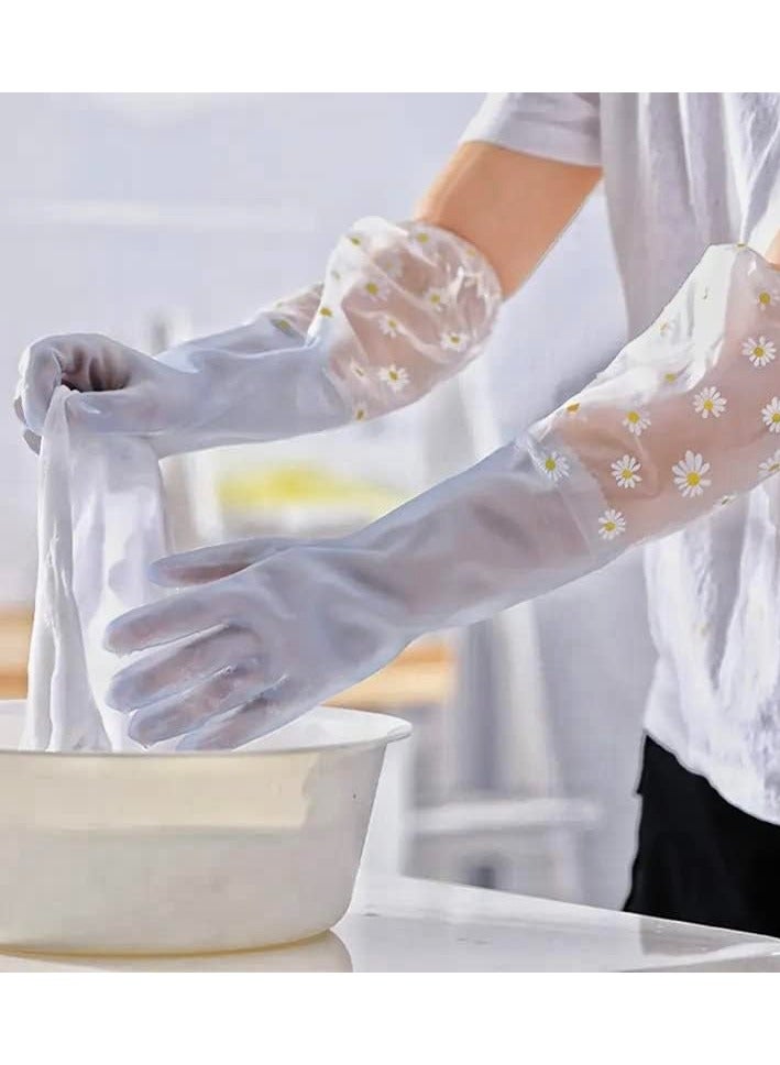 A Pair of Heat Insulated Cleaning Gloves, Waterproof and Slip Resistant, for Kitchen Bathroom Home Gardening Painting Household Tools, One Size - Image 4