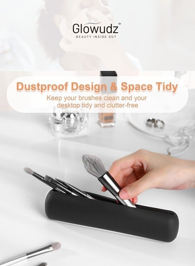 Glowudz Silicone Makeup Brush Holder Traveling Case For Women  - Image 4