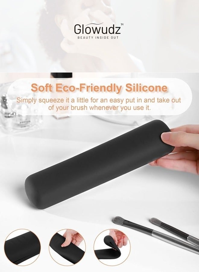 Glowudz Silicone Makeup Brush Holder Traveling Case For Women  - Image 5