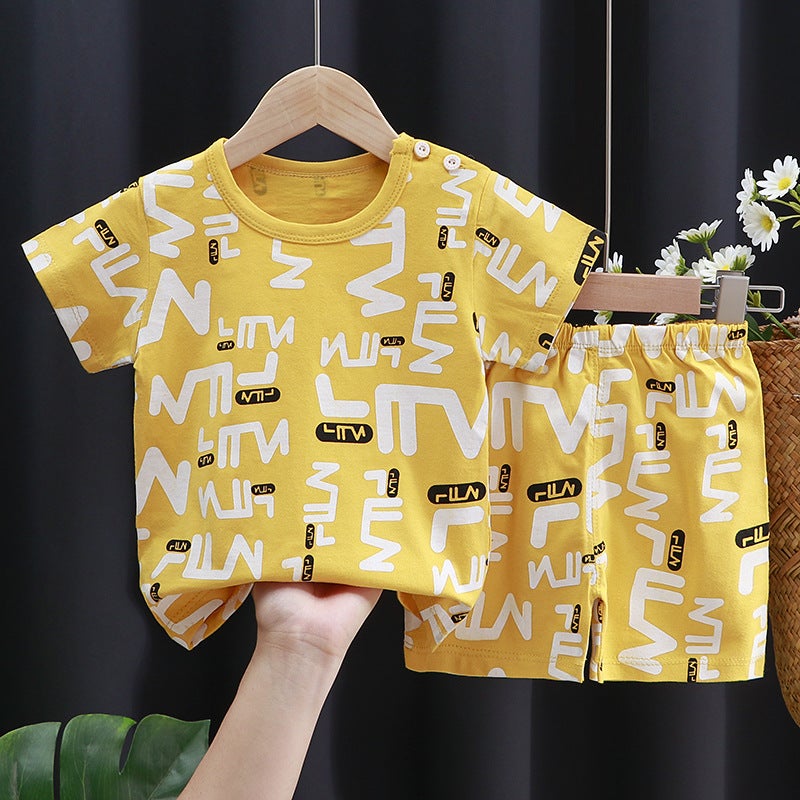 Infant Cotton T-Shirt Combo New Arrival K058-Short set of letters