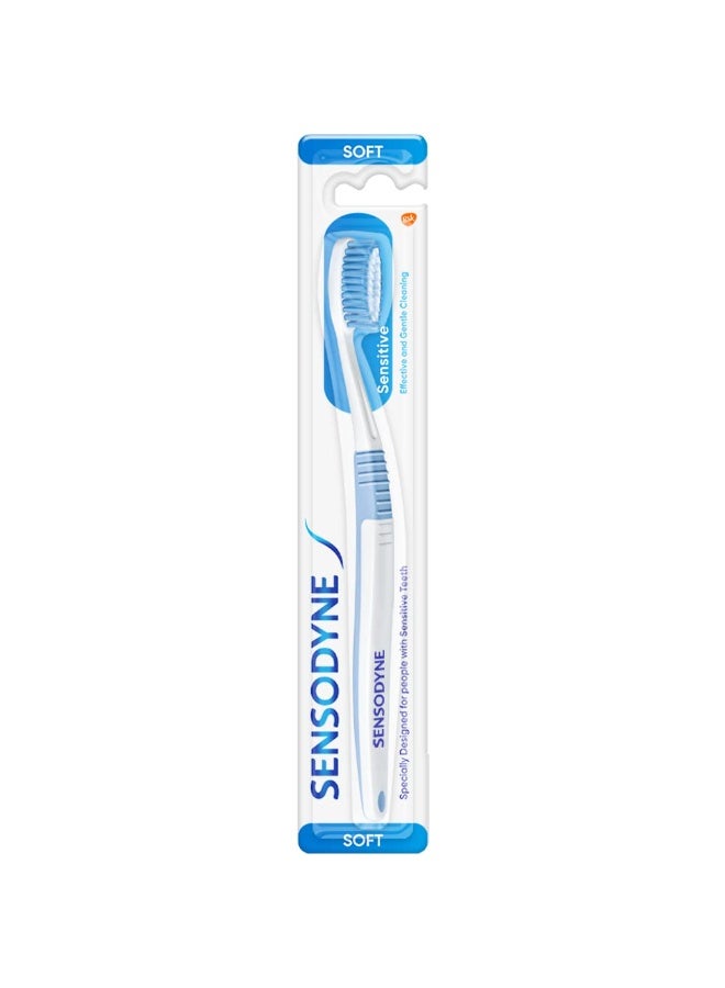 Sensodyne Sensitive Toothbrush | Soft Rounded Bristles Tooth Brush Pack of 1 - Image 1