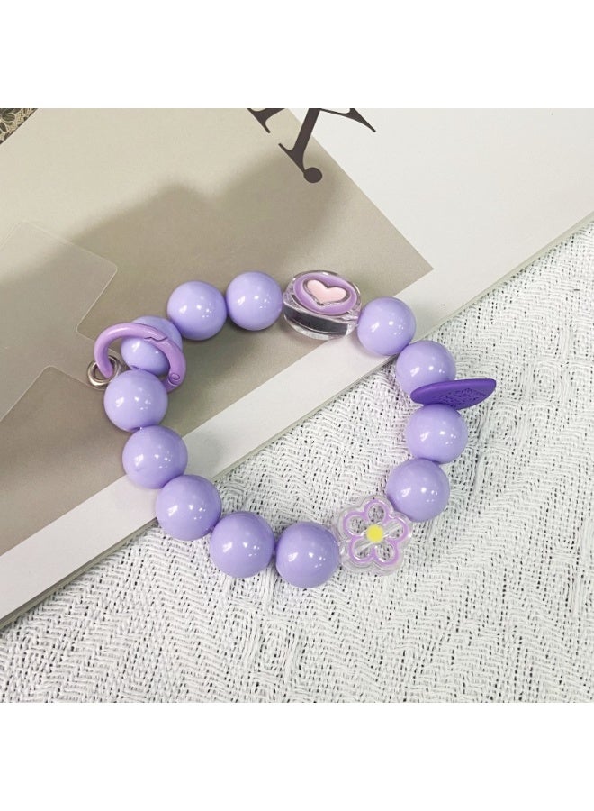 NIBEMINENT Phone Charm/ Chain Strap for Women Girls,Colored Heart Cell Phone Case Lanyard Wrist Strap