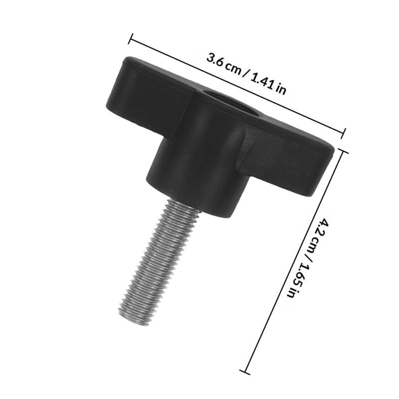 M5x25mm Z Shaped Thumb Screws 304 Stainless Steel Plastic Handle Hand Tightening Clamping Knobs - Image 3